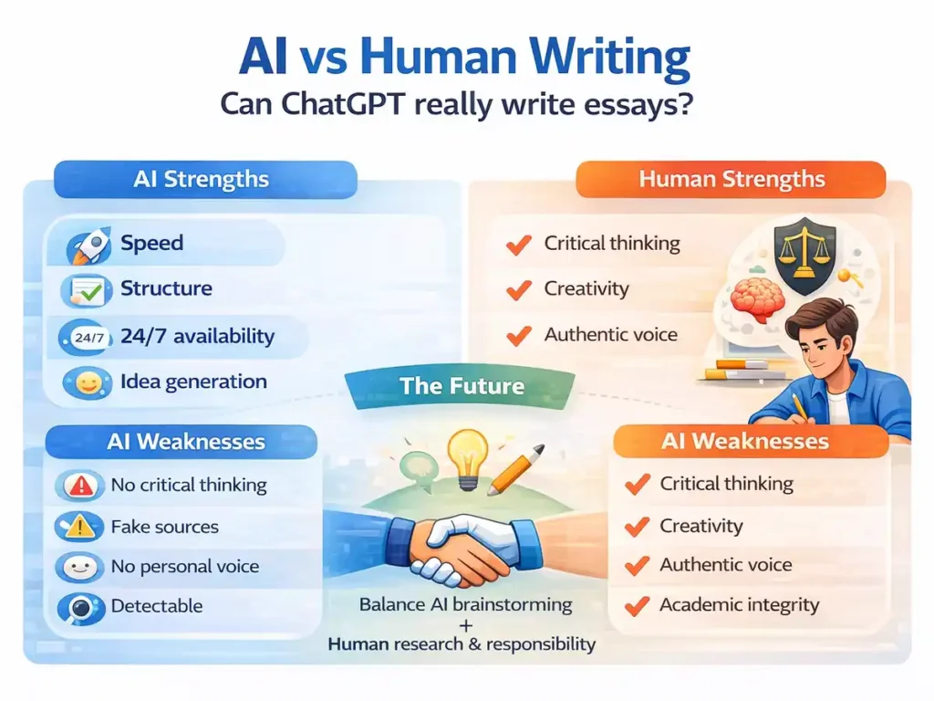 AI vs Human Writing Infographics