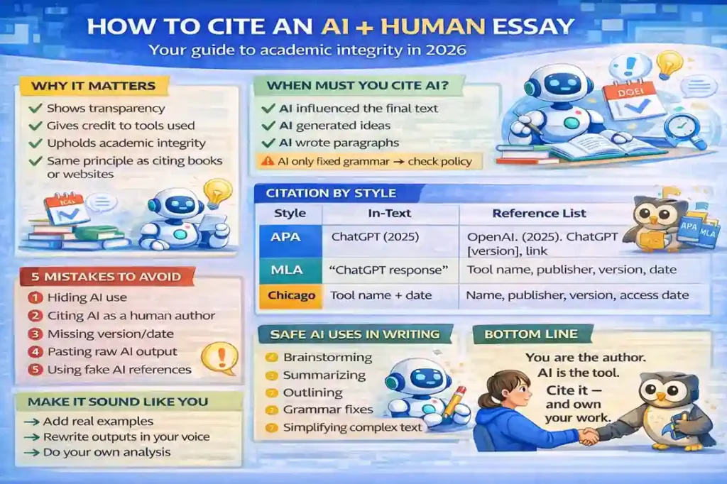 Infographics about Citing an Essay